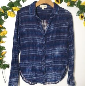 Cloth & Stone Rockland Blue Button Down Shirt